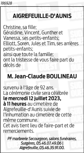 BOULINEAU Jean-Claude, Marcel